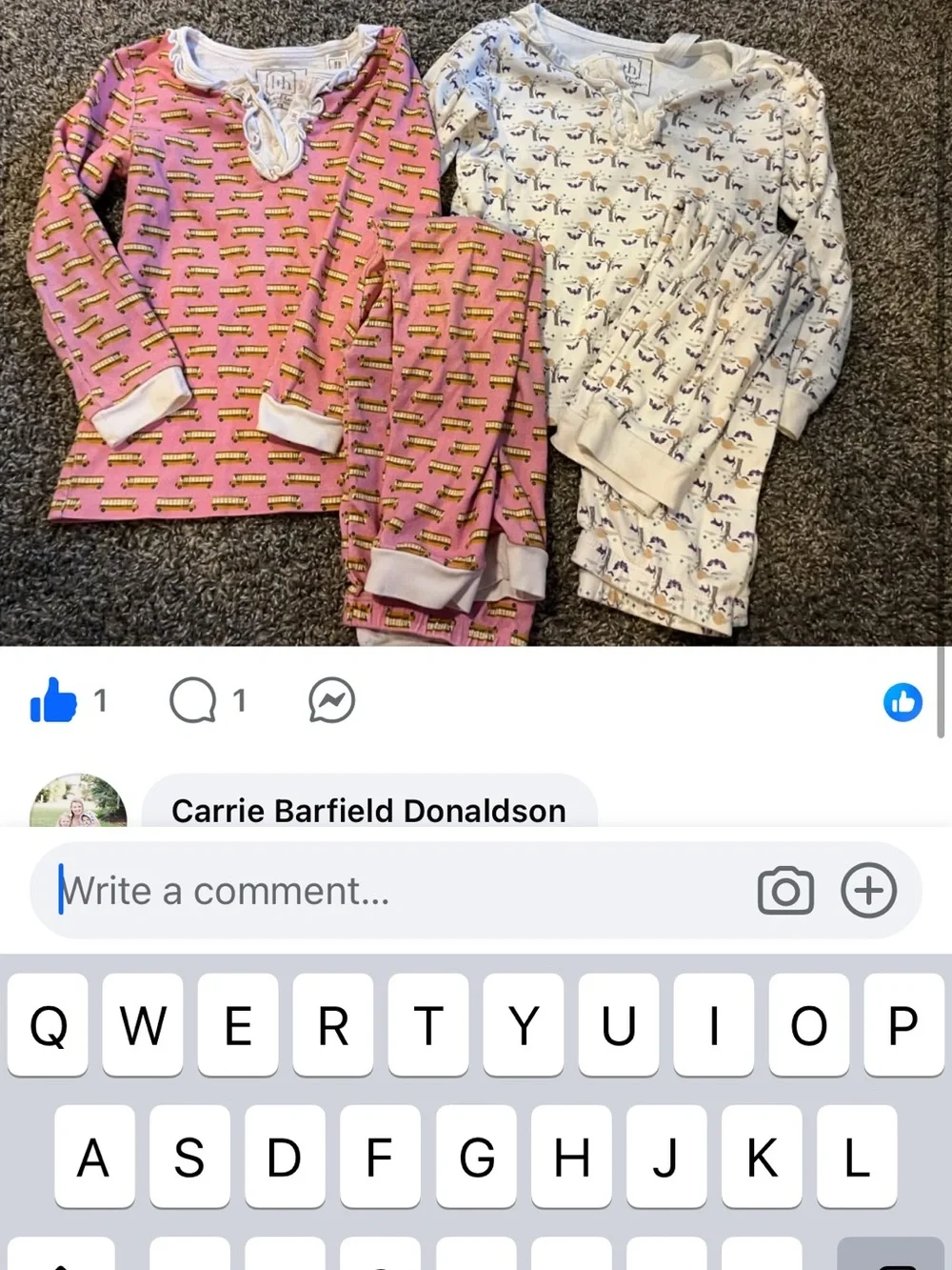 Lila & Hayes Pima pajamas size 6 girls School buses and Halloween long sleeve l